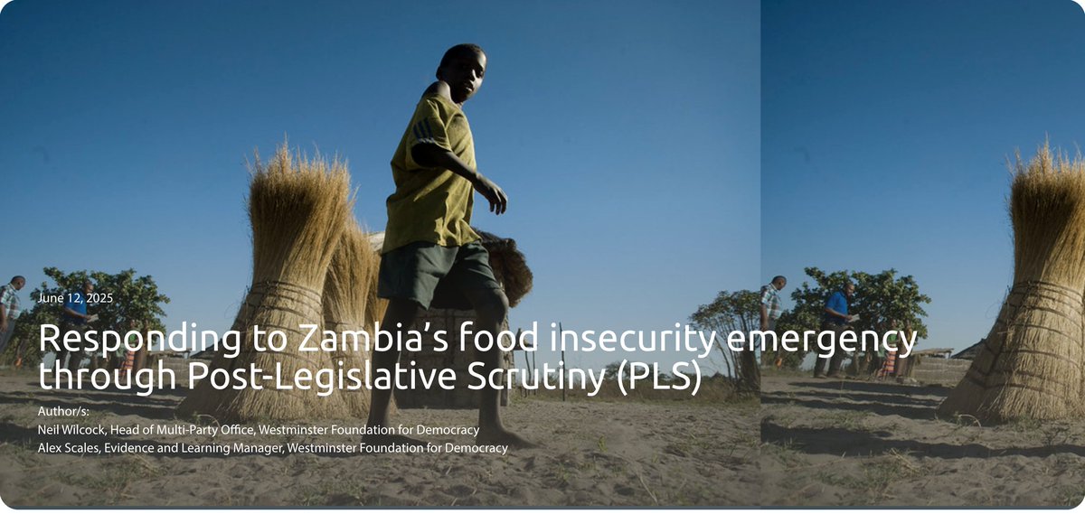 Zambia’s drought crisis exposed cracks in its food reserve system. Instead of pointing fingers, MPs used Post-Legislative Scrutiny to fix the law. Bold reforms are now on the table. 
Here's how evidence, not politics, drove change: bit.ly/4ltjtGt