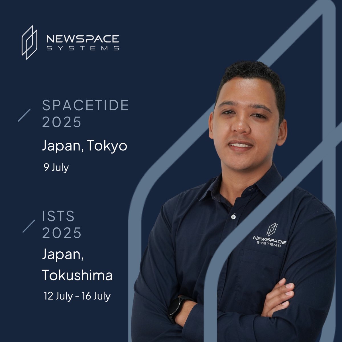 🚀 We’re almost off to Japan for #SPACETIDE and #ISTS!

📅Want to connect with Michael Dowries during our time in Japan? Book a meeting:

SpaceTide | 9 July | Tokyo, Japan
lnkd.in/dW8DgxS3

ISTS | 12–16 July | Tokushima, Japan | Booth 29
lnkd.in/dAjtjzV5