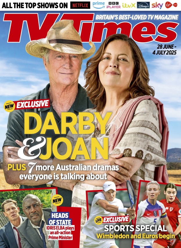 tvtimesmagazine's tweet photo. Need something nice to read over the weekend? Pick up TV Times magazine! In our sun-soaked new issue Greta Scacchi chats #DarbyAndJoan, Joe Absolom discusses #Emmerdale and @mikeTstevenson talks #Casualty.  Plus listings for 28 June - 4 July. Available in print and digitally💖 https://t.co/B96BAPN29n