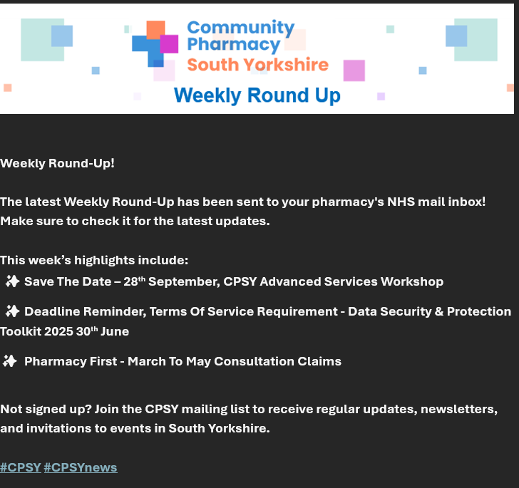 Community Pharmacy South Yorkshire tweet media