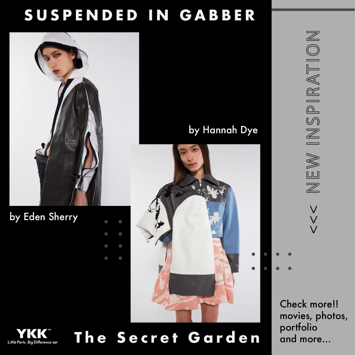 We’ve teamed up with 6 talented students from the London College of Fashion to bring you a bold new vision of sustainable fashion—powered by YKK fastening products.

🔗 ykkdigitalshowroom.com/en/gf/inspirat…

👉 Check it out now in our Digital Showroom!