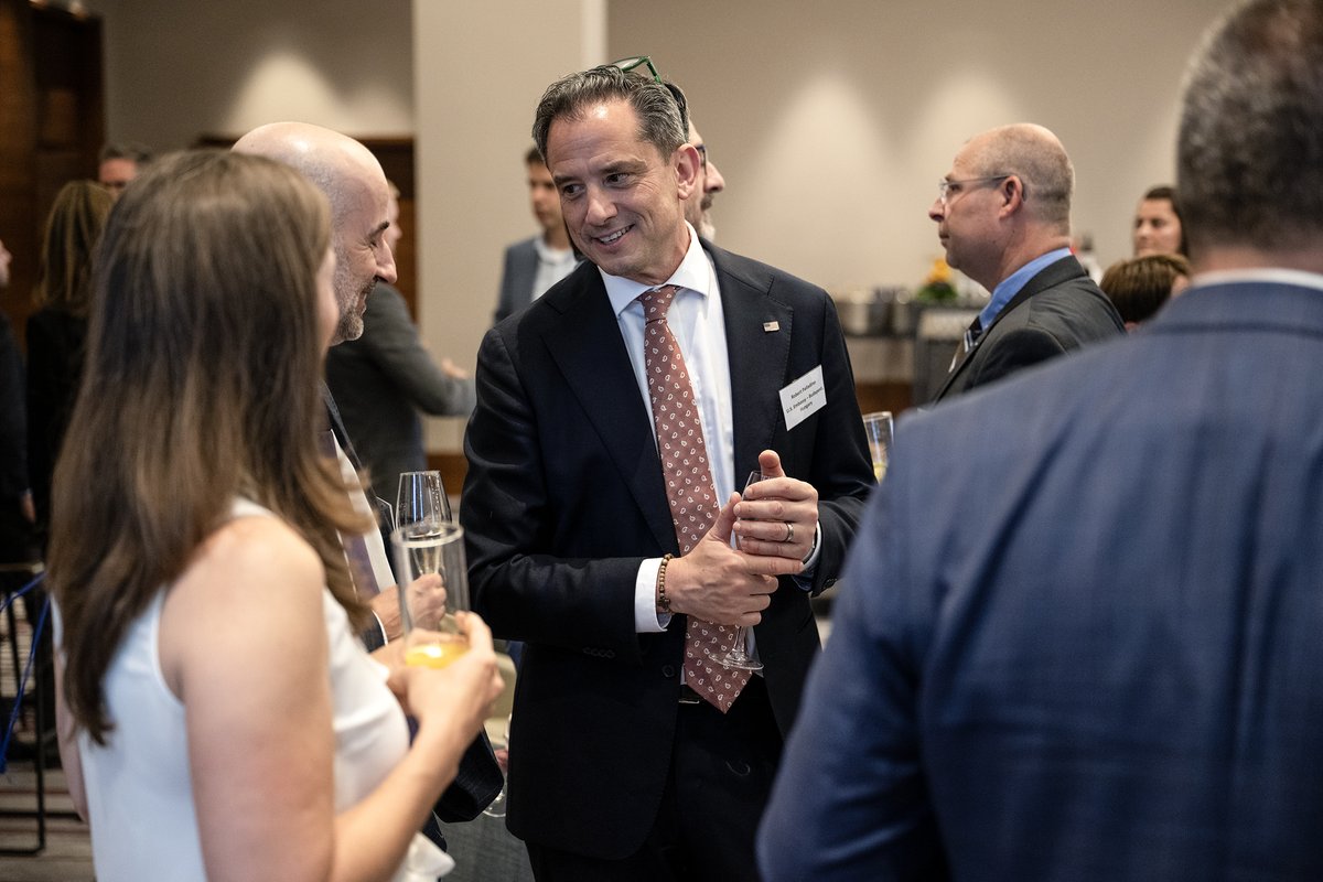 Chargé d'Affaires Robert Palladino (@usambhungary) on Twitter photo Energized by my meeting with AmCham Hungary’s Patron Members. For 36+ years, <a href="/AmChamHungary/">AmCham Hungary</a> has shaped policy, forged partnerships, and strengthened transatlantic ties. Its members are committed—to Hungary, their 95,000 employees, and the U.S.–Hungary partnership. Energized by my meeting with AmCham Hungary’s Patron Members. For 36+ years, <a href="/AmChamHungary/">AmCham Hungary</a> has shaped policy, forged partnerships, and strengthened transatlantic ties. Its members are committed—to Hungary, their 95,000 employees, and the U.S.–Hungary partnership.