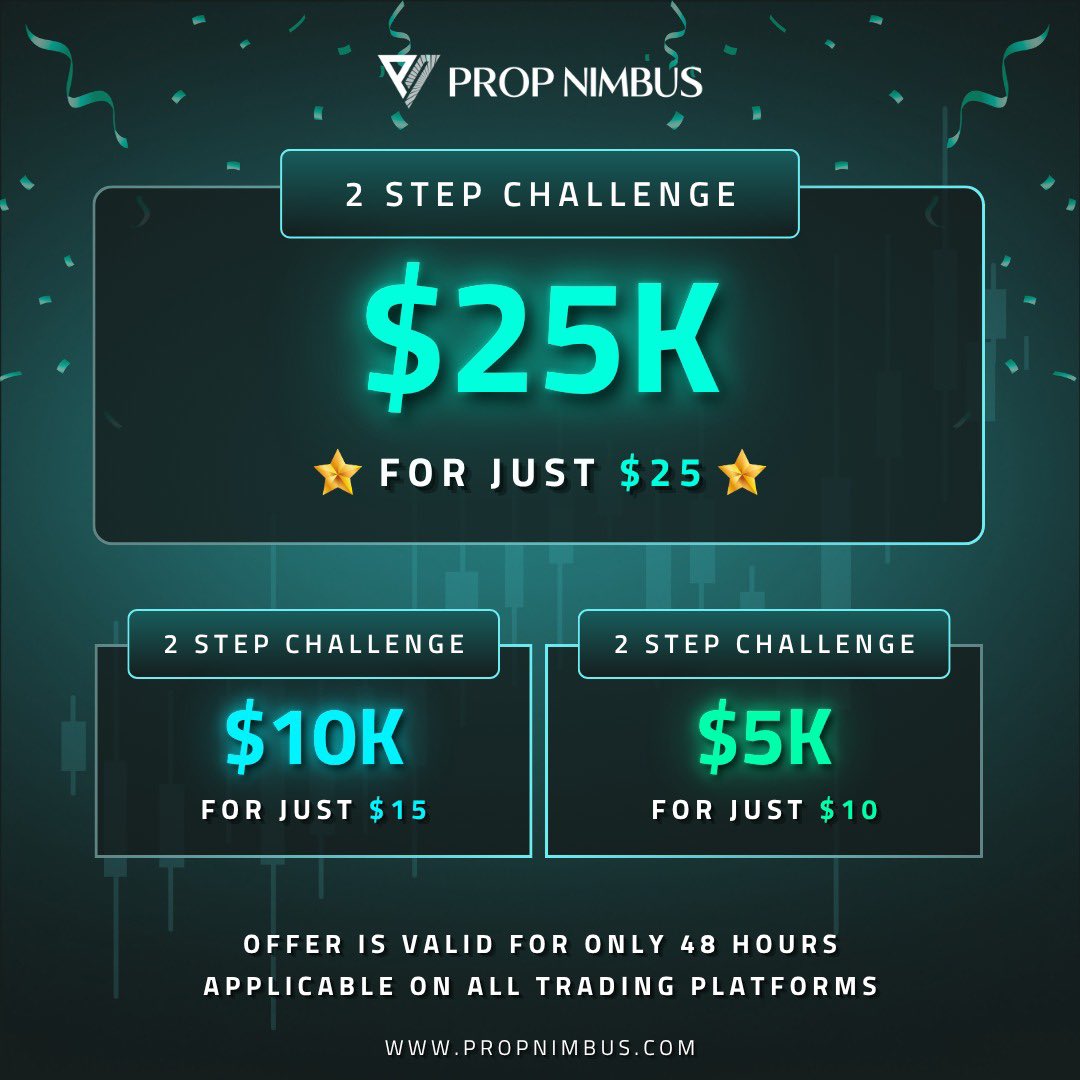 Mangaree✌️ (@sareedmangaree) on Twitter photo 🎁 GIVEAWAY TIME 🎁
Prize : 3x 10k challenge accounts
To participate :
1 ) Follow: <a href="/PropNimbus/">Prop Nimbus</a> <a href="/9Trade100/">100%</a> <a href="/SareedMangaree/">Mangaree✌️</a>
2 ) Like, retweet and Tag 3 Friends
3) join : discord.gg/MNCdr4aJrZ
End in 72 hours 🎁 GIVEAWAY TIME 🎁
Prize : 3x 10k challenge accounts
To participate :
1 ) Follow: <a href="/PropNimbus/">Prop Nimbus</a> <a href="/9Trade100/">100%</a> <a href="/SareedMangaree/">Mangaree✌️</a>
2 ) Like, retweet and Tag 3 Friends
3) join : discord.gg/MNCdr4aJrZ
End in 72 hours
