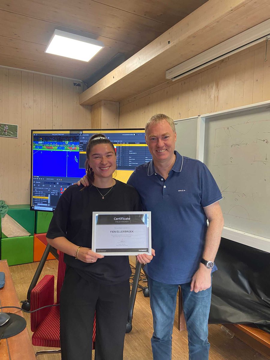 Nacsport's tweet image. Our friends at CaJa Sport Software held a #videoanalysis course for #hockey coaches last Monday.

Congratulations to Fien Ellerbroek from Hockey Club Hudito who received her course certificate.

Thanks to Caja Sport Software and Daphne Groothuis for running this course.