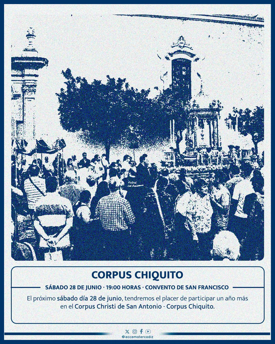 Este fin de semanas tendremos nuestros dos 𝘶́𝘭𝘵𝘪𝘮𝘰𝘴 𝘢𝘤𝘵𝘰𝘴 𝘥𝘦 𝘭𝘢 𝘵𝘦𝘮𝘱𝘰𝘳𝘢𝘥𝘢. 

Mañana, 𝘃𝗶𝗲𝗿𝗻𝗲𝘀 𝟮𝟳 𝗱𝗲 𝗷𝘂𝗻𝗶𝗼 estaremos presente un año más tras el 𝑺𝒂𝒈𝒓𝒂𝒅𝒐 𝑪𝒐𝒓𝒂𝒛𝒐́𝒏 𝒅𝒆 𝑱𝒆𝒔𝒖́𝒔 a partir de las 𝟸𝟶:𝟶𝟶 𝚑𝚘𝚛𝚊𝚜.