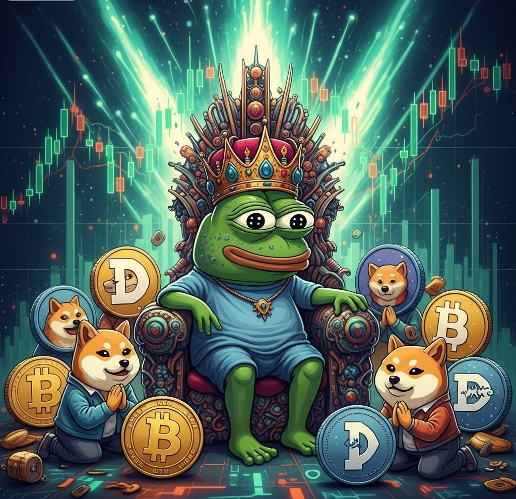 All shall kneel. The meme #throne has been claimed.

$DOGE bows 🤝
$SHIBA kneels 🧎
$FLOKI brings tribute 💰

But only $PEPE wears the crown 👑

The #Multiverse King has arrived — and his reign begins with a #presale like no other.

Buy Now: pepemultiverse.com