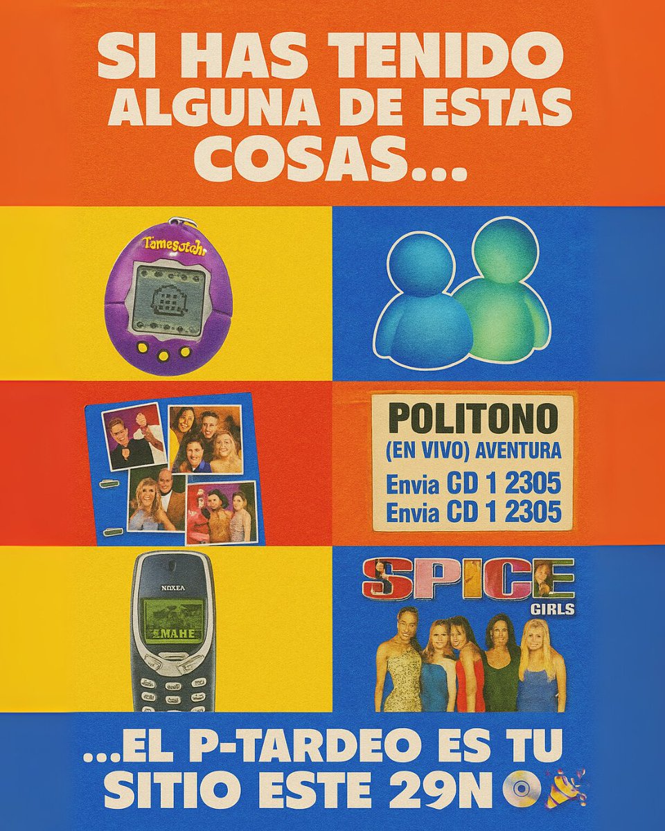 ¿Tuviste un Tamagotchi, usaste Messenger o pediste un politono por SMS?

🎤 El 29N te espera el PetardeoFest con Rosa, Rebeca, Natalia y más.

🎟️ Entradas en petardeofest.com
Comenta qué objeto tuviste tú 👇
#PetardeoFest #Millennials