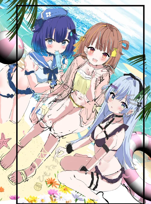 コミケに向けて描いてるラフです! (ラフなので雑〜 表紙にしたいので、可愛く描くぞ〜