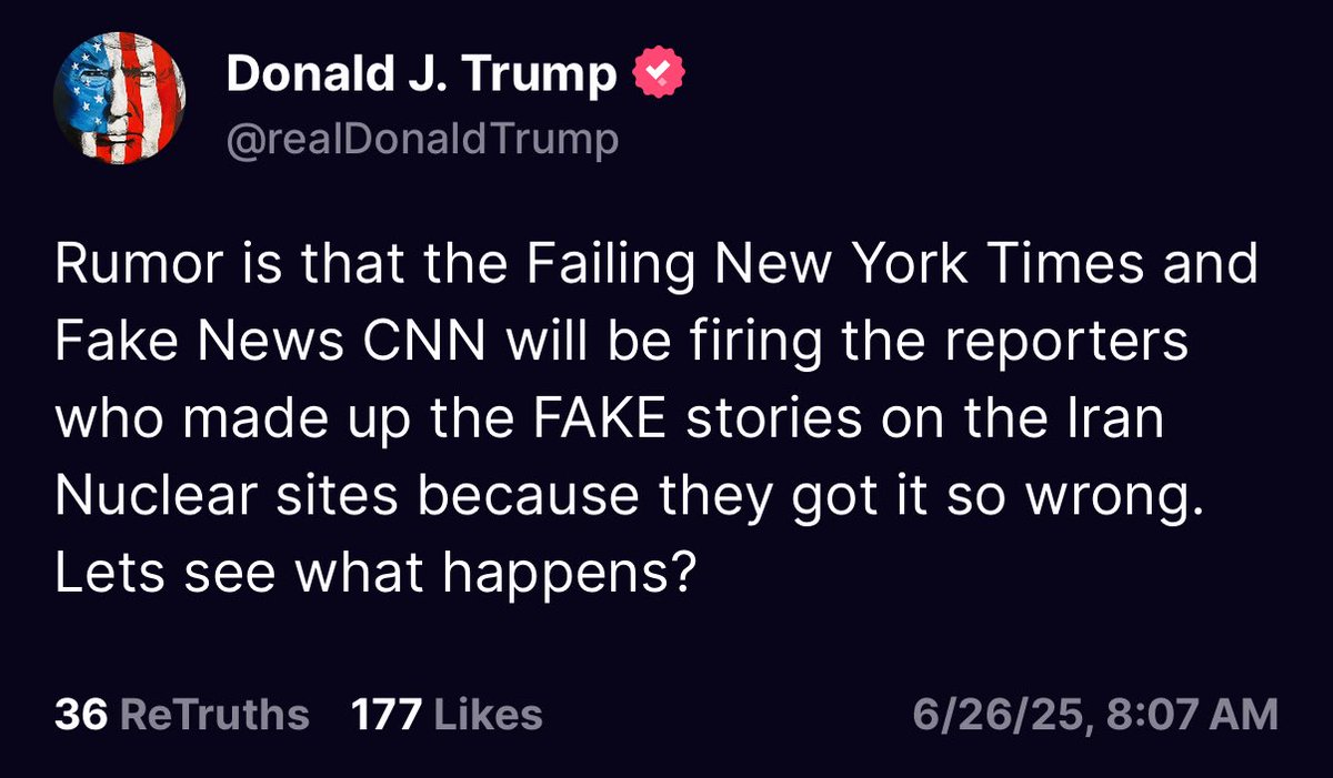 🚨🚨🚨 This fake narrative that “the nuclear sites were not obliterated” is the Democrats and the media’s new “Maryland man” aka the next HUGE rake they’ve stepped on.