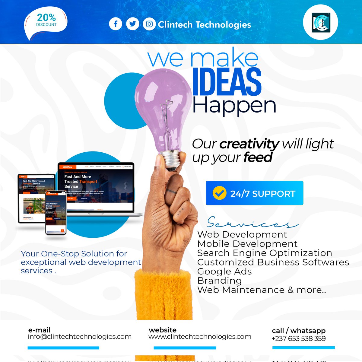 Clintech_Tech's tweet image. Get End to End Transformation Today 💯