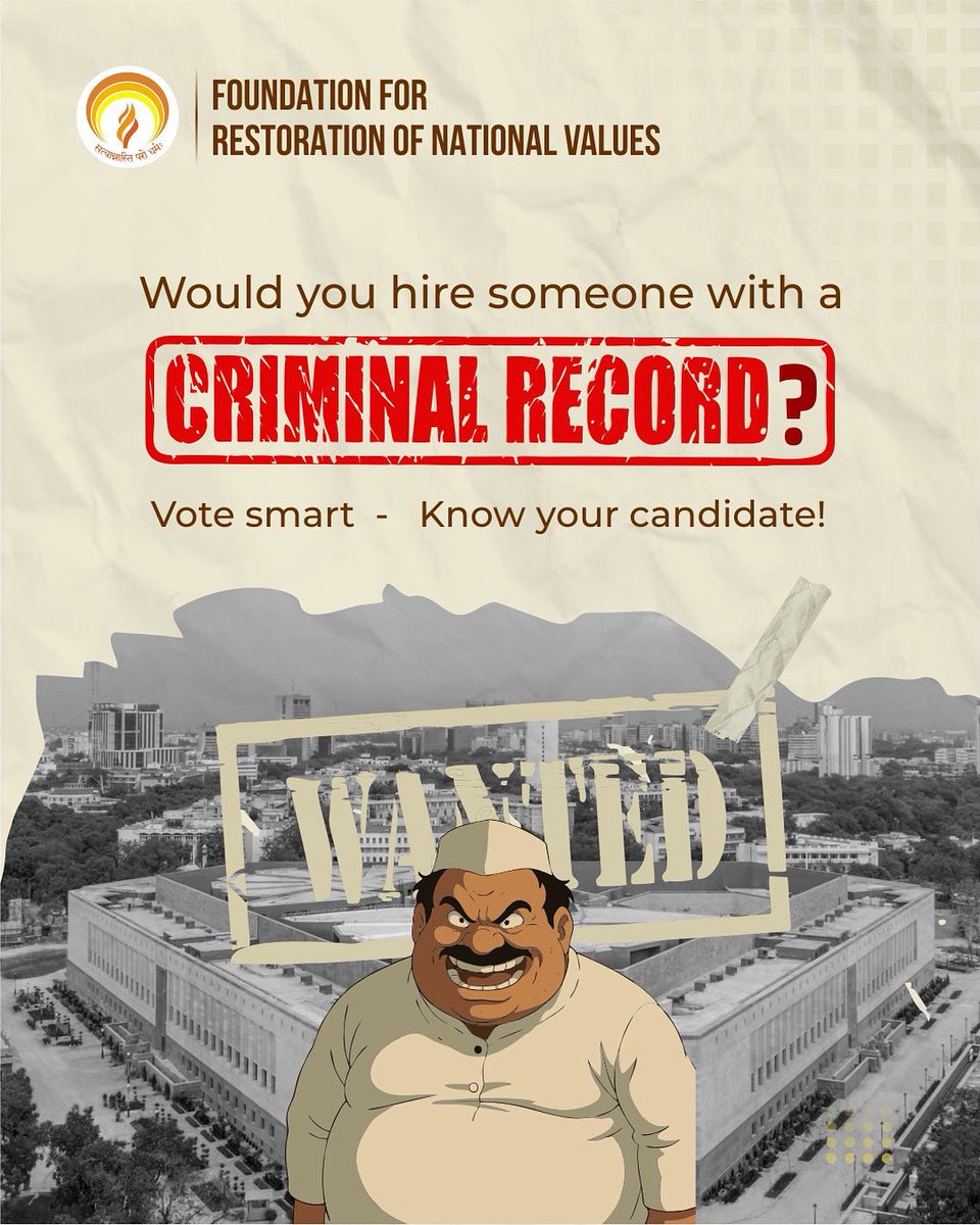 You wouldn’t hire someone with a criminal record.
So why let them lead the country?

Leadership isn’t about power.
It’s about service, trust, and integrity.

Know your candidate.
Integrity should never be optional.

#NoToCriminalNeta #CleanPolitics #ValuesAndUs