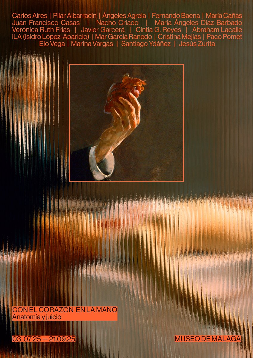 ➧ Agencia Andaluza de Instituciones Culturales (@culturacuenta) on Twitter photo El 3 de julio te invitamos en el <a href="/Museo_Malaga/">Museo de Málaga</a> a la inauguración de la exposición ‘Con el corazón en la mano’, comisariada por Fernando Castro Flórez, con 20 artistas andaluces.
📢 19h en #Malaga
<a href="/CulturaAND/">Cultura Junta de Andalucía</a> <a href="/MalagaJunta/">MálagaJunta</a> <a href="/MasMlg/">Más Málaga</a> <a href="/LorenaCodes/">Lorena Codes</a> El 3 de julio te invitamos en el <a href="/Museo_Malaga/">Museo de Málaga</a> a la inauguración de la exposición ‘Con el corazón en la mano’, comisariada por Fernando Castro Flórez, con 20 artistas andaluces.
📢 19h en #Malaga
<a href="/CulturaAND/">Cultura Junta de Andalucía</a> <a href="/MalagaJunta/">MálagaJunta</a> <a href="/MasMlg/">Más Málaga</a> <a href="/LorenaCodes/">Lorena Codes</a>