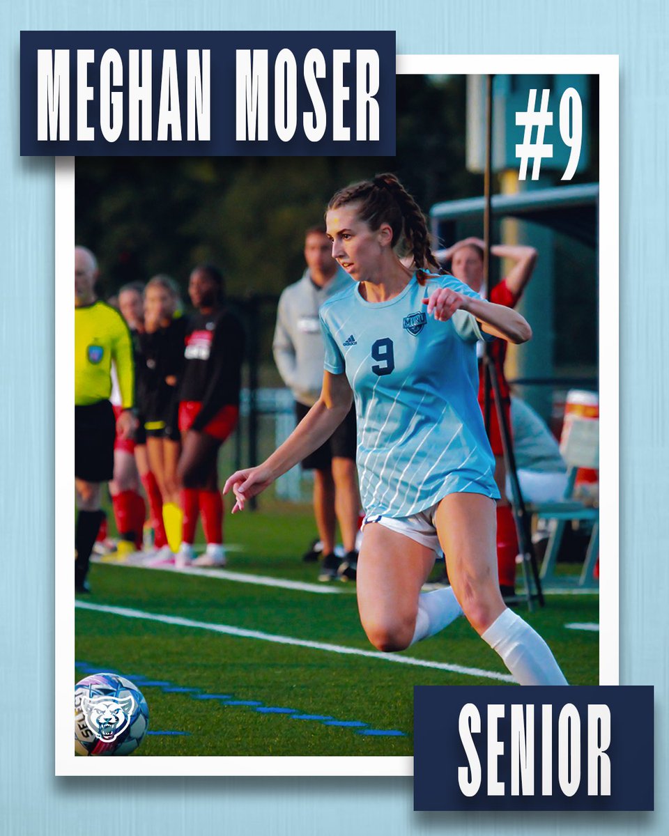 Next up returning this upcoming fall we have Senior #9 Meghan Moser! ⚽️🩵

Here are some fun facts about Meg you might not know:
-She shares a bday with her younger brother. 
-She loves to read.
-She is a big Blue Jackets &amp; OSU football fan.

Meg will also be a captain this fall!