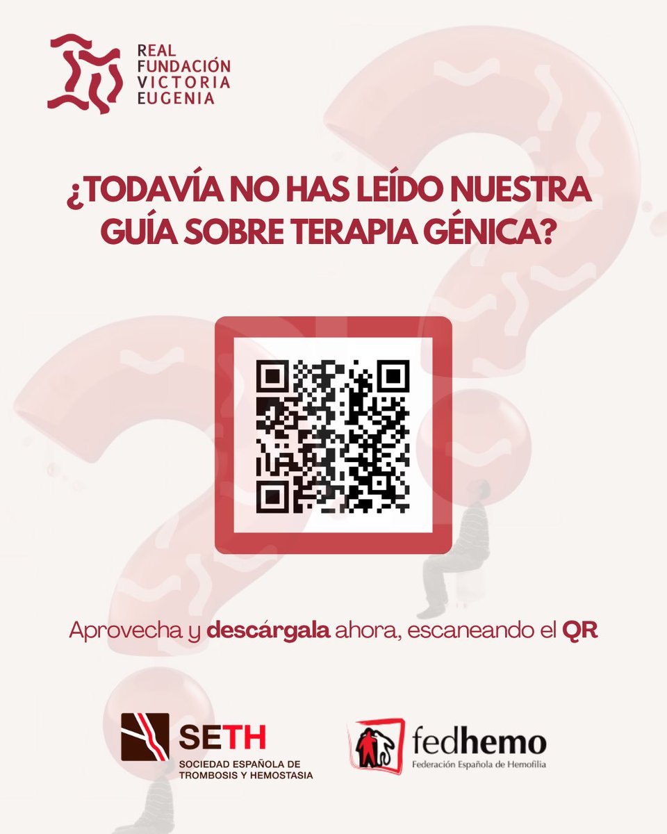 ¡Seguimos celebrando que ha habido un 1er paciente en España que ha recibido un tratamiento de #terapiagénica para la hemofilia B grave!

Tras este gran paso, es más importante que nunca comprender qué es la TG y cómo puede transformar la vida de las personas con hemofilia 👇🏼