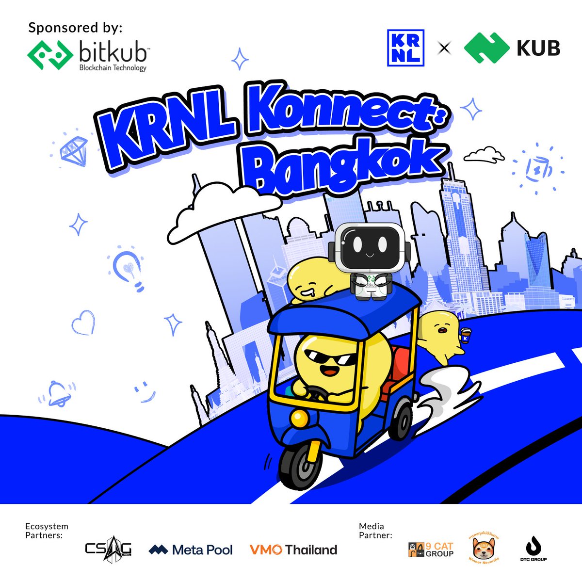 🇹🇭KRNL joins forces with <a href="/KUBChain/">KUB</a> to host this month's KRNL Konnect in Bangkok.

If you're in town, we'd love to have you join us!

⏰When: Friday 4th July, 6pm (local time)
👉How to join: lu.ma/2y25zla9