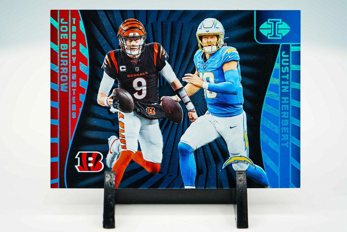 ChiefPrizm's tweet photo. FOR SALE ‼️

2024 Panini Illusions Joe Burrow Justin Herbert 1/1 #49 Trophy Hunters NFL

$700 

@HobbyRetweet_ 
@TheHobby247 
@sports_sell 
@Hobby_Connect https://t.co/GnFayOGIhB