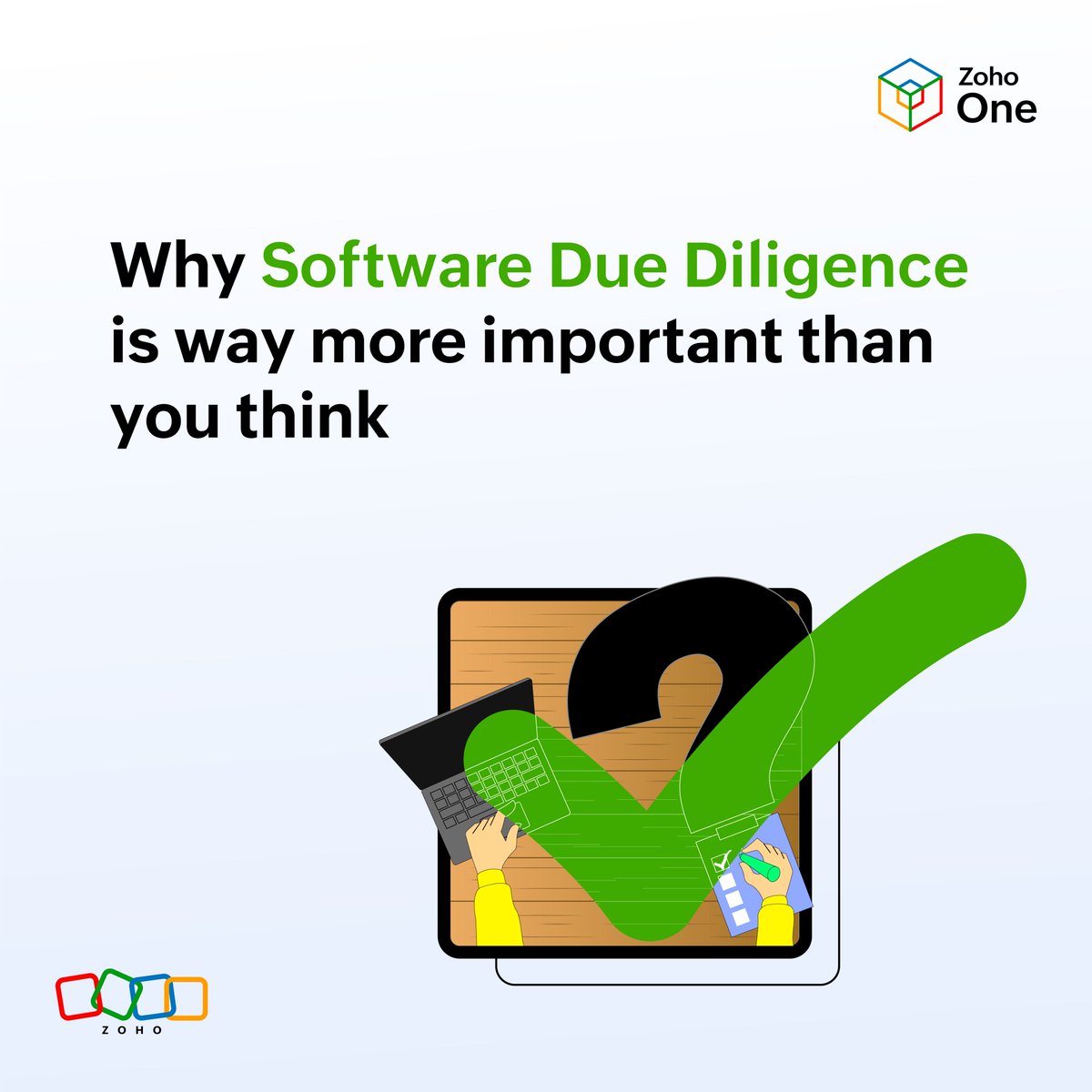 ZohoOne's tweet photo. Software due diligence today 🔎 for a safer, up-to-date, and bug free software experience tomorrow 🛡️💪
Learn more 👇
https://t.co/MhMBGnZrvI
#SoftwareDueDiligence #SoftwareSubscriptions #ImpactfulGrowth #Investments #Audit #SoftwareAudits https://t.co/HTQktjfA8Y