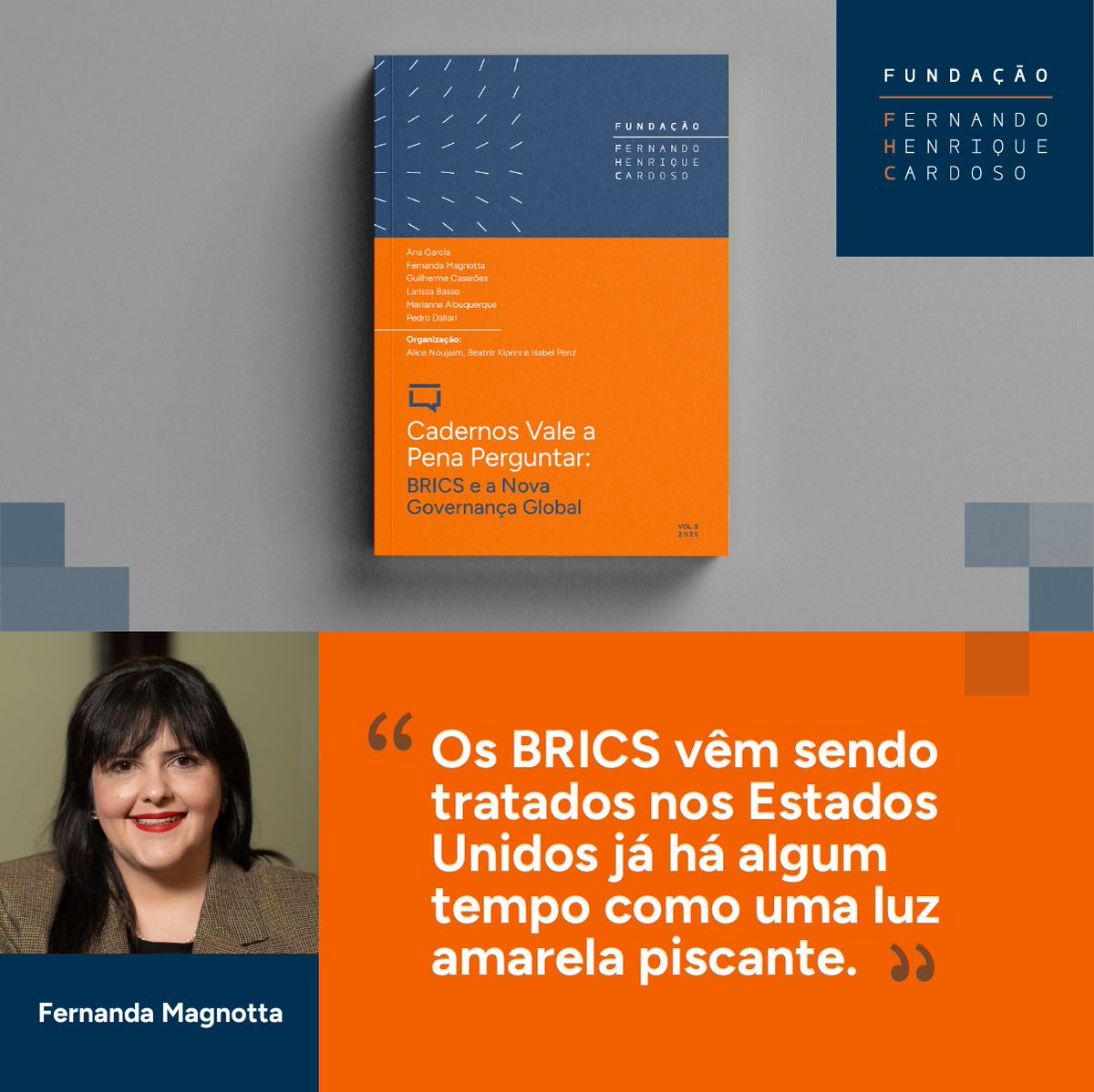 Como os Estados Unidos estão vendo a crescente influência dos BRICS?

Essa é uma das perguntas em discussão no mais recente volume do Caderno da série Vale a Pena Perguntar, que discute o papel dos BRICS e os desafios de uma nova ordem mundial multipolar.

Entre as especialistas