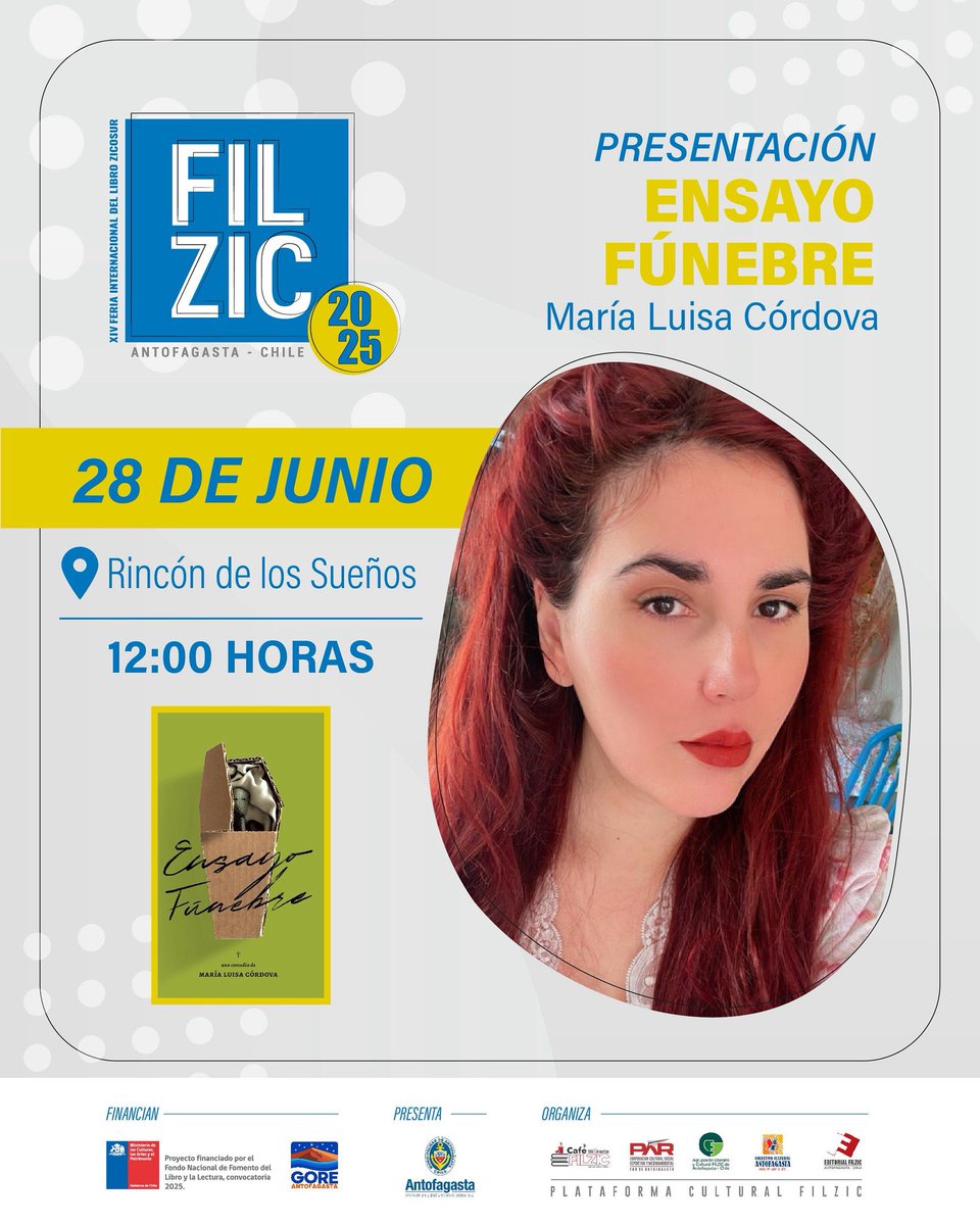 Hoy una linda y profunda entrevista en El Mercurio de #Antofagasta 🤍 los invito a todas y todos a acompañarme en el lanzamiento de mi cuarta obra “Ensayo Fúnebre” este sábado 28 a las 12.00 horas en “El rincón de los sueños” de la <a href="/Filzic/">FILZIC</a> ¿Nos vemos?