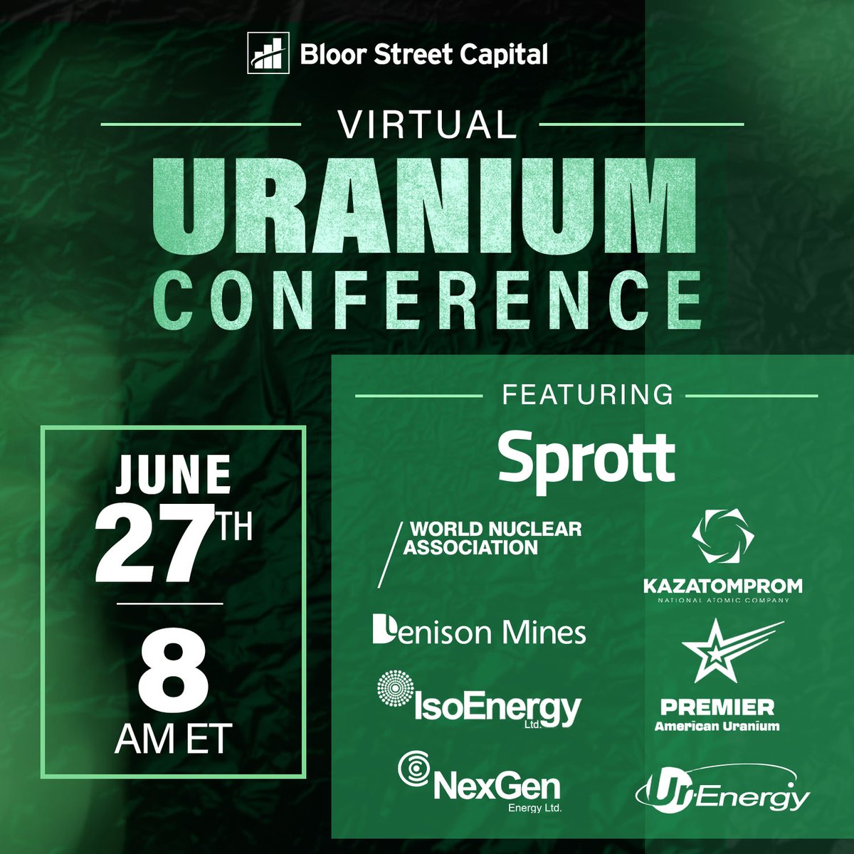 BloorStreetCap's tweet image. We go LIVE tomorrow, June 27 at 8am ET and if you cant join us live, no prob, check it out anytime on @YouTube 24/7. Register bit.ly/3HLBscH