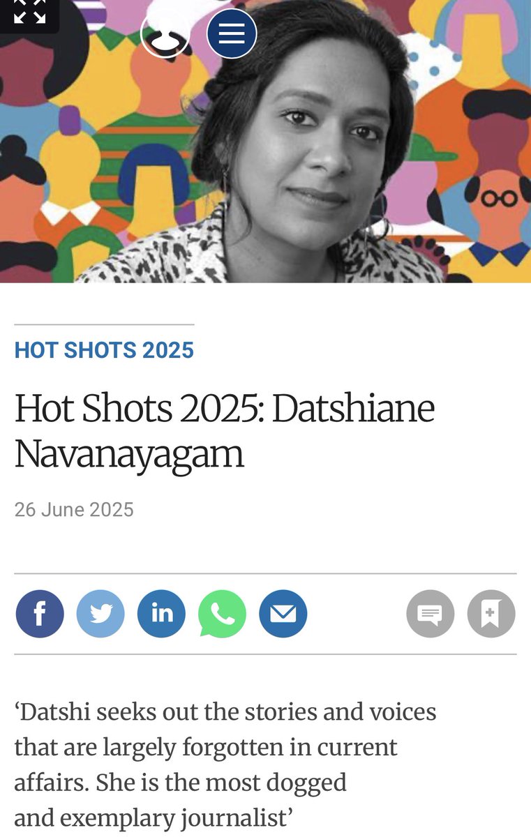 Datshiane (@datshiane) on Twitter photo Ahhhh delighted to be named Broadcast Hot Shot 2025 in News and Current Affairs!
What a lovely acknowledgement, thank you <a href="/Broadcastnow/">Broadcastnow</a> team but also a massive thanks to <a href="/DonnaTaberer/">Donna Taberer</a> for her ringing endorsement and who is the best champion I know - and I owe a lot to her!!! Ahhhh delighted to be named Broadcast Hot Shot 2025 in News and Current Affairs!
What a lovely acknowledgement, thank you <a href="/Broadcastnow/">Broadcastnow</a> team but also a massive thanks to <a href="/DonnaTaberer/">Donna Taberer</a> for her ringing endorsement and who is the best champion I know - and I owe a lot to her!!!