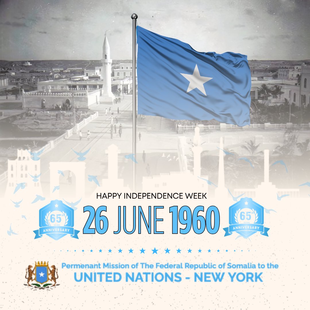 On this day 65 years ago, marked the dawn of a new era for the Somali people. In that moment, we represented our pride, our resilience, and our unity. Happy Independence Day.