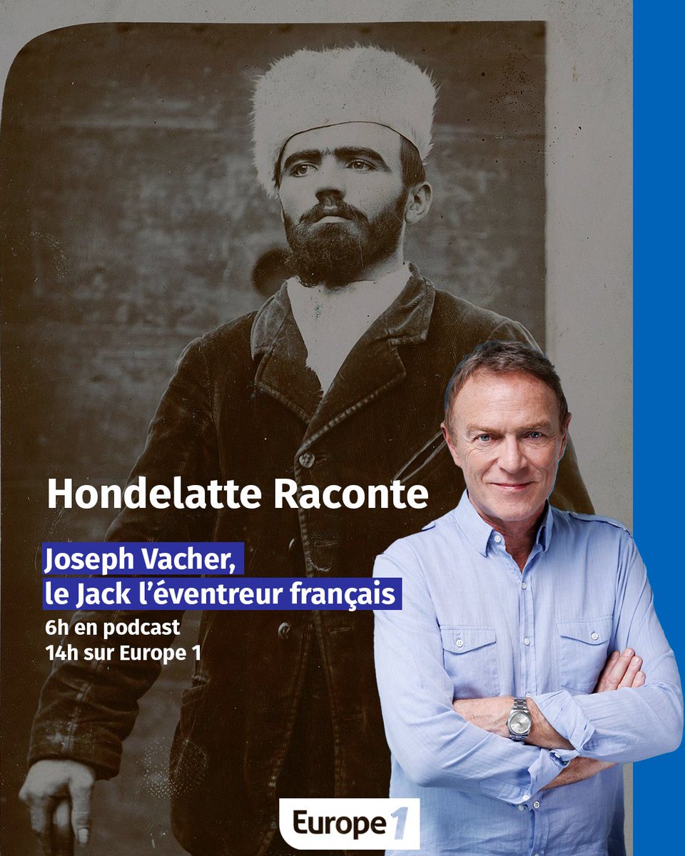 👉Joseph Vacher, le Jack l’éventreur français
📍6h en #podcast
📍14h sur <a href="/Europe1/">Europe 1</a>
Invité : Jean Stummer, auteur de «Joseph Vacher. Le tueur en série du Sud-Est. L’anarchiste de dieu» (Editions La Fontaine de Siloé)
#hondelatteraconte
<a href="/hondelatte/">HONDELATTE</a>