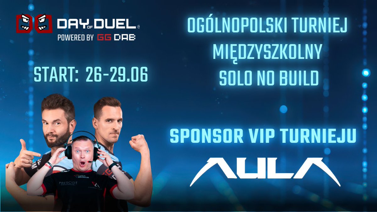 🎮 Sponsorem nagród w Ogólnopolskim Turnieju Międzyszkolnym Solo No Build jest AULA – marka stworzona z myślą o graczach, którzy nie idą na kompromisy! 🕷️⚔️

AULA inspiruje się cechami pająka ptasznika - szybkością, wytrzymałością i precyzją. Ich sprzęt to połączenie ofensywy i