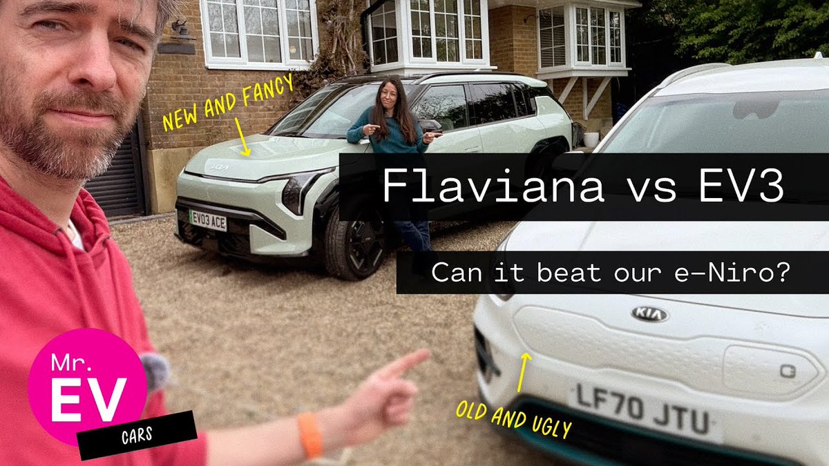 tillathenun's tweet image. I was so excited to get my wife to try the Kia EV3, one of my favourite EVs at the moment. I thought it'd make a great replacement for our e-Niro.
It turns out the e-Niro takes some beating, so EV3 takes a beating. 😬
youtu.be/qRe08yz0Jws 👀