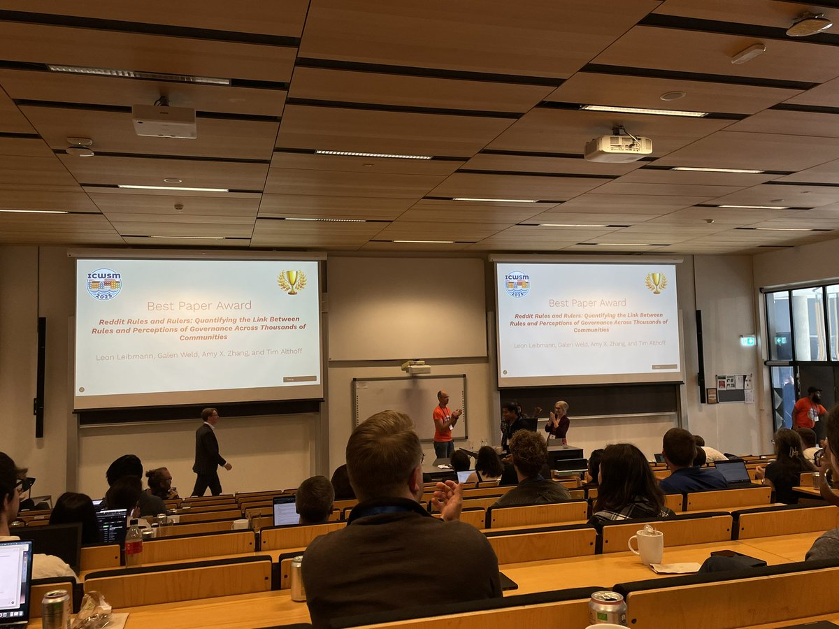 icwsm's tweet image. Best paper award and honorable mentions 🏆
Congrats to all authors! #icwsm