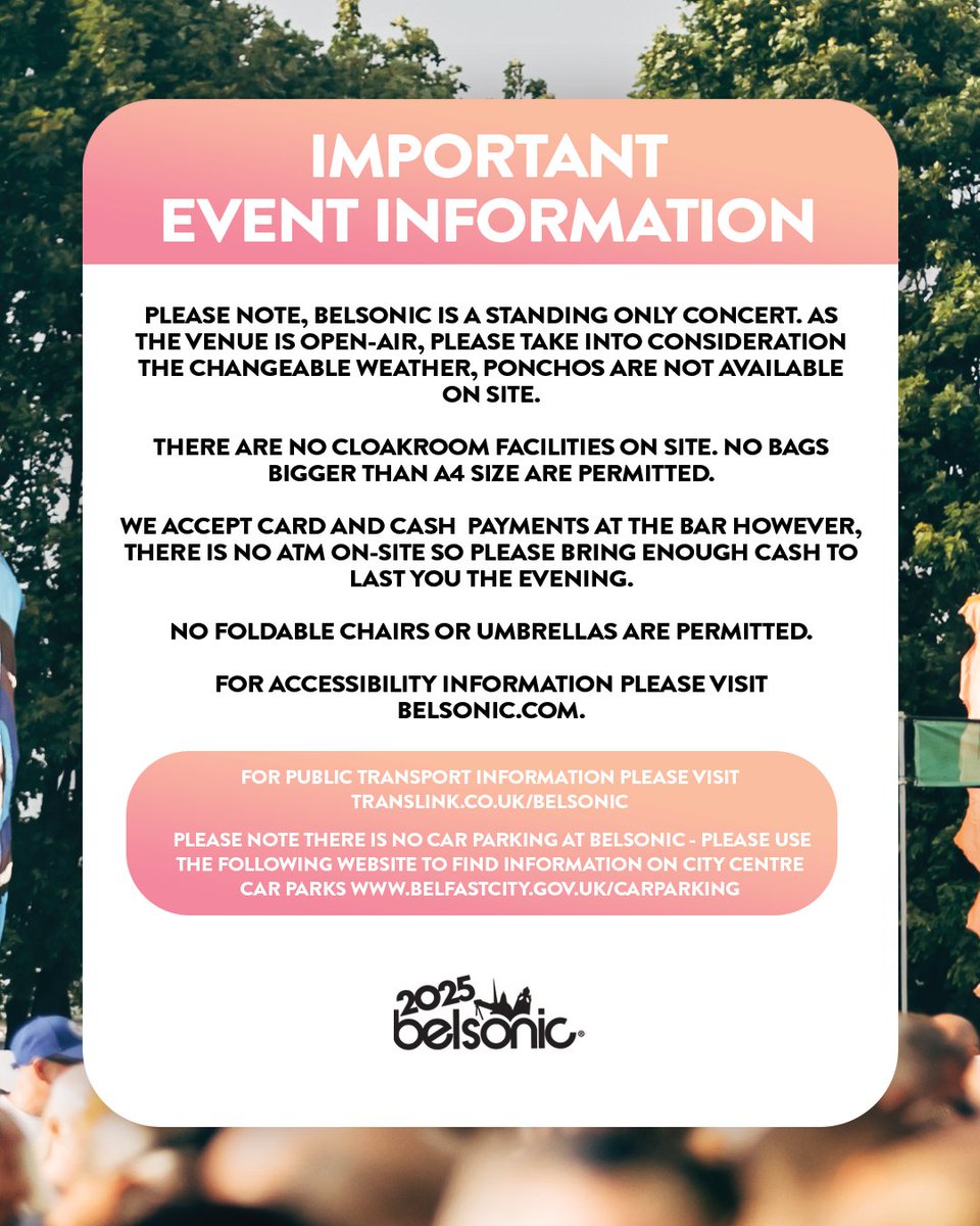belsonicbelfast's tweet image. JUSTIN TIMBERLAKE, TIMES &amp;amp; EVENT INFO ℹ️ All times subject to change. Remaining tickets from Ticketmaster &amp;amp; at the gate.

Join us after the show for the Belsonic afterparty at The Limelight. Limited tickets remaining from shine.tickets and on-site from the merch tent.