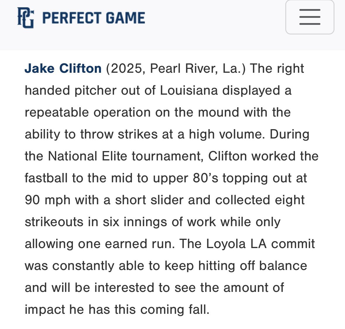 TrishandDan's tweet photo. Congratulations @jakeclifton2025 on your #1 Top Performer at the PG 18U National Elite Championship Hoover and hitting 90🔥 
#NatElite
@PG_DeepSouth https://t.co/hpkgH3TJLe