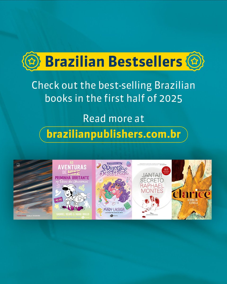 Curious to know which books were the bestsellers in the first half of 2025? 📚
Find all the details at brazilianpublishers.com.br and stay connected to the latest literary highlights!

#brazilianbestsellers #brazilianliterature #topsellingbooks #recommendedreads #brazilianculture
