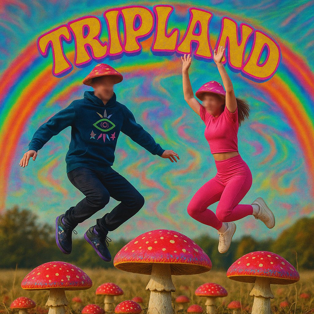 TriplandHQ's tweet photo. Only the tripped can bounce this high 🍄🌈
#tripland https://t.co/7tYQdwm9sV