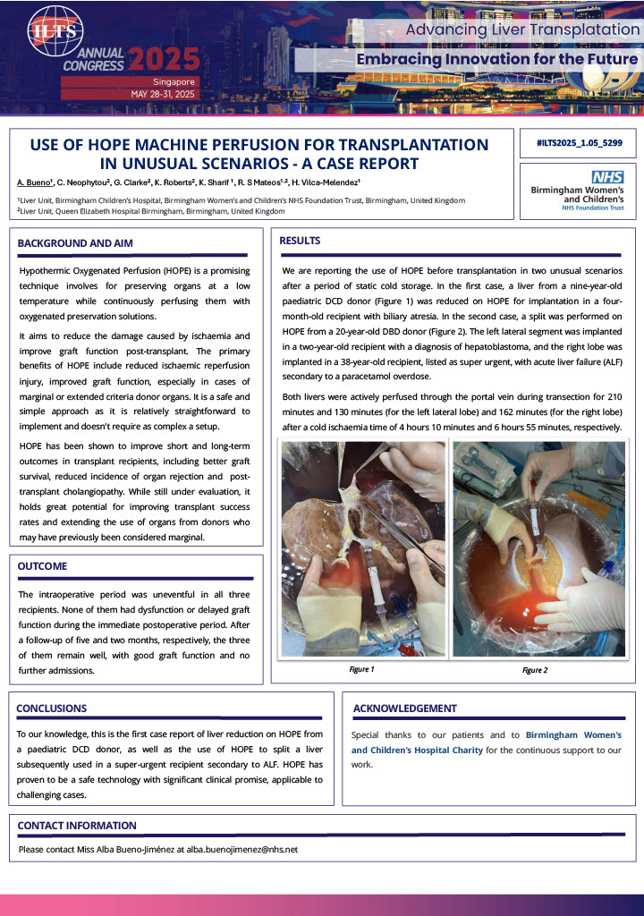 ⭐️ HOPE for the Week: In one abstract accepted to #ILTS2025, HOPE preserved grafts for 3 complex recipients—a 4-month-old infant, a 2-year-old w/ cancer, &amp; a 38-year-old in acute liver failure. All had smooth recoveries &amp; strong graft function. 
Read more: ow.ly/ASF250WaXoA