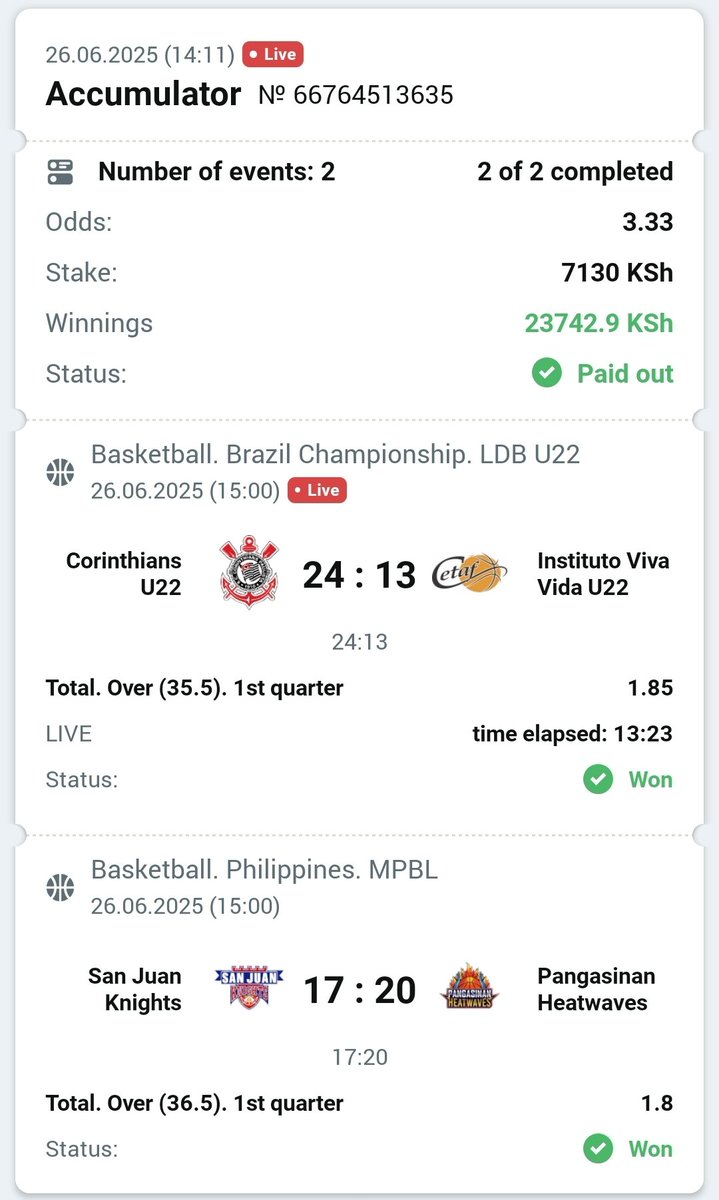 PAID OUT!!! Congratulations 🥳🎉
23K Woon 🥂. #IpoSiku

Join my telegram for more wins 👇
t.me/ResianIposiku