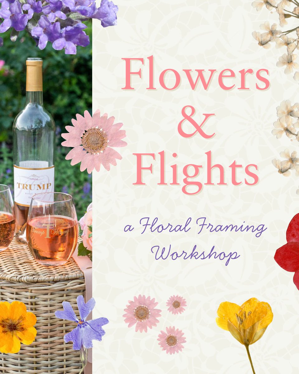 trumpwinery's tweet photo. Our Flowers &amp; Flights pressed flower workshop is this Saturday! 🌸
Don't miss out on an afternoon of guided crafts and refreshing sips led by Pikasso Swig! Secure your seat at https://t.co/DN4bok2Jc7

#TrumpWinery #CraftWorkshop #CvilleLocal #Charlottesville #VAWine #WineTasting https://t.co/xldc2t72fl