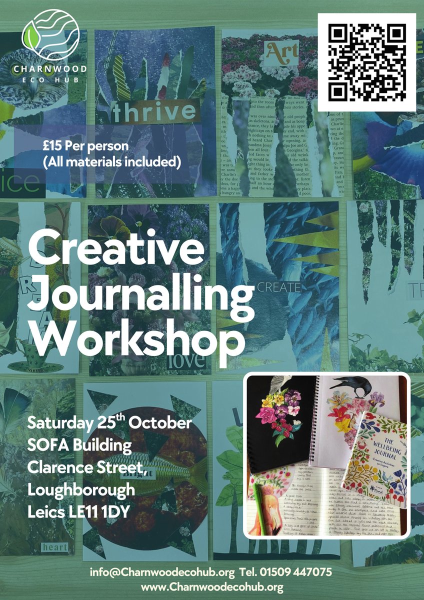 Transition Loughboro (@transitionlboro) on Twitter photo If you're interested in Creative Journalling, the <a href="/Charnwoodecohub/">Charnwood Eco Hub</a> based in the SOFA Building in Clarence Street, #Loughborough are running a workshop on Saturday 25th October. Cost is £15 per person inclusive of all materials. If you're interested in Creative Journalling, the <a href="/Charnwoodecohub/">Charnwood Eco Hub</a> based in the SOFA Building in Clarence Street, #Loughborough are running a workshop on Saturday 25th October. Cost is £15 per person inclusive of all materials.