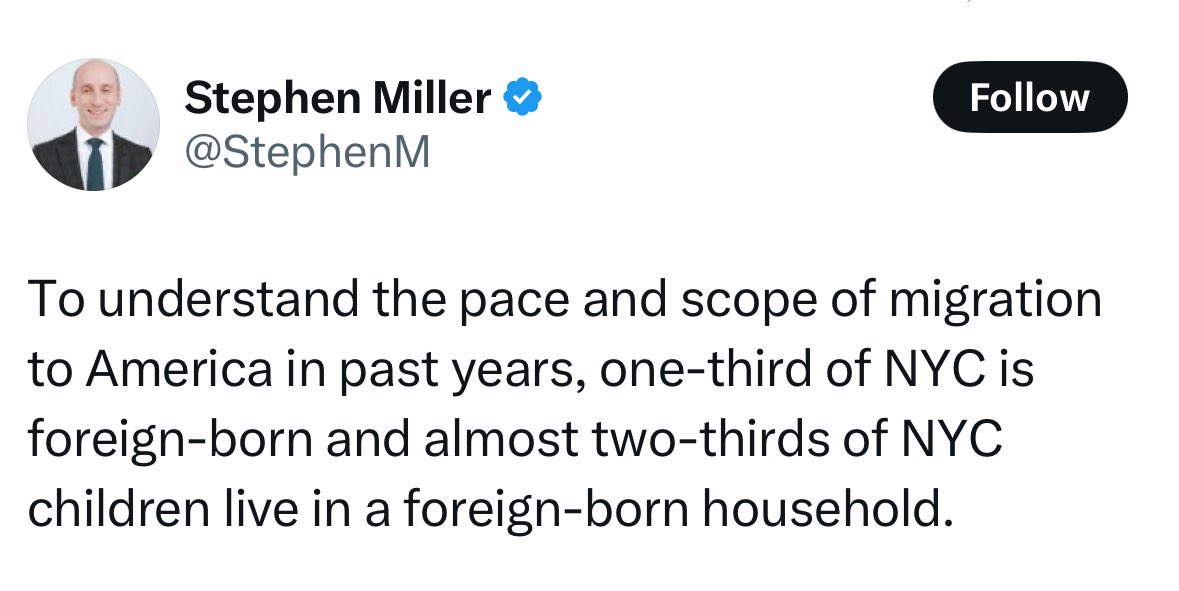 The percent of NYC's population that's foreign-born is the same today as it was in 2000.