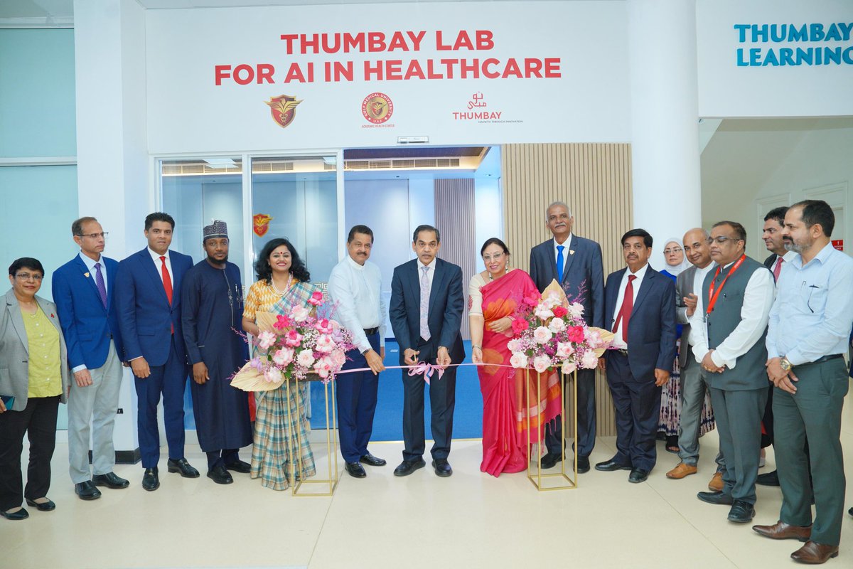 India in UAE (@indembabudhabi) on Twitter photo Promoting 🇮🇳🇦🇪 partnership in healthcare and advanced technologies!
Amb <a href="/sunjaysudhir/">Sunjay Sudhir</a> inaugurated the Thumbay Lab for AI in Healthcare at the Gulf Medical University today.
The lab will give a boost to healthcare education and research in the University. Promoting 🇮🇳🇦🇪 partnership in healthcare and advanced technologies!
Amb <a href="/sunjaysudhir/">Sunjay Sudhir</a> inaugurated the Thumbay Lab for AI in Healthcare at the Gulf Medical University today.
The lab will give a boost to healthcare education and research in the University.