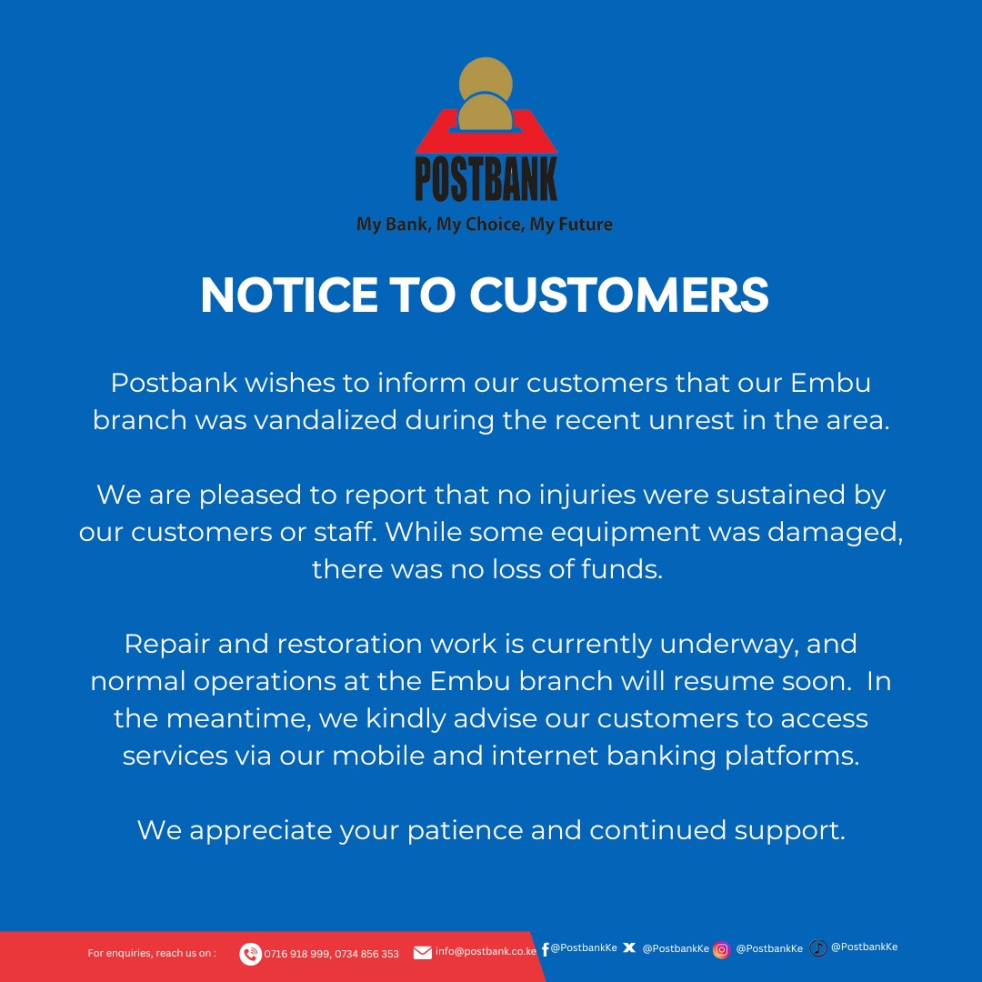 Kenya Post Office Savings Bank (@postbank1) on Twitter photo 