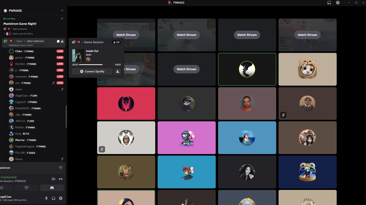 Having an absolute blast playing <a href="/MaelstromRise/">Maelstrom</a> with the <a href="/pwnageguild/">PWNAGE Guild</a>!