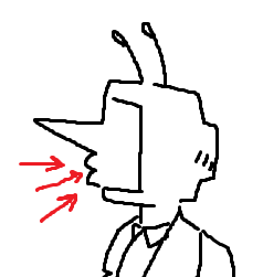 maxillaries's tweet image. i really like when they draw tenna's profile like this