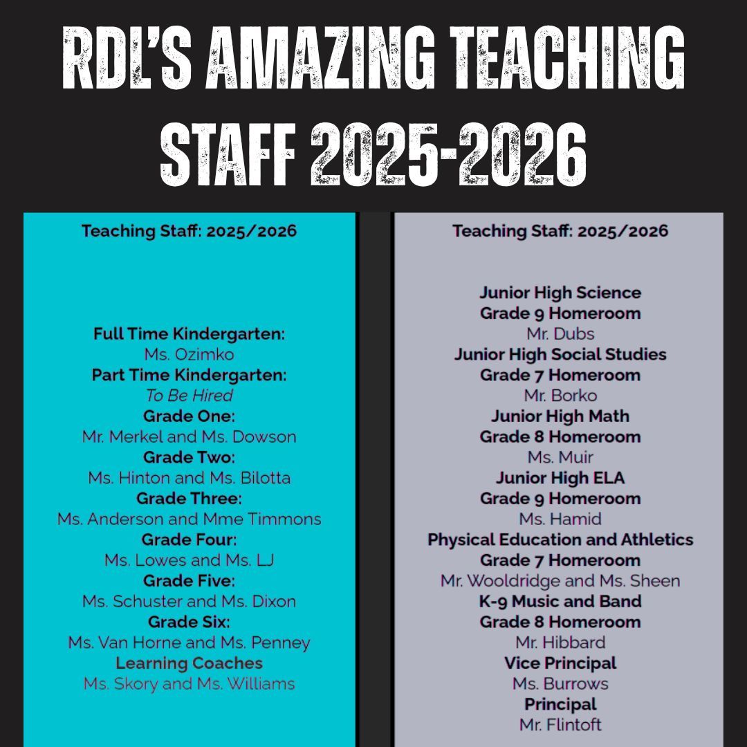 RDLCouncil's tweet image. Meet RDL’s Amazing Teaching Staff for 2025–2026!

We’re so lucky to have such a passionate, dedicated, and inspiring team leading the way this coming school year. Here’s to another great year of learning and growing together! 💙

#RDLProud #AmazingEducators #RDL2025