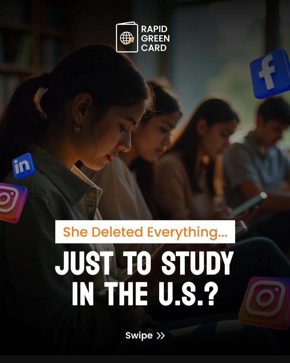 rapidgreencard's tweet image. Deleted Instagram. Erased LinkedIn. Just to get a student visa?!
DM “VISA CHECK” for expert guidance.
#StudentVisaTips #USVisa2025 #VisaInterview #F1VisaHelp #StudyInUSA #VisaApproved #DigitalCleanUp #RapidGreenCards #FYP #NIWExperts #USImmigration #VisaApproved #EB2NIW