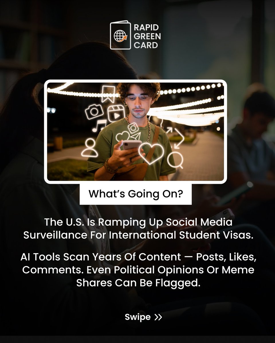 rapidgreencard's tweet image. Deleted Instagram. Erased LinkedIn. Just to get a student visa?!
DM “VISA CHECK” for expert guidance.
#StudentVisaTips #USVisa2025 #VisaInterview #F1VisaHelp #StudyInUSA #VisaApproved #DigitalCleanUp #RapidGreenCards #FYP #NIWExperts #USImmigration #VisaApproved #EB2NIW