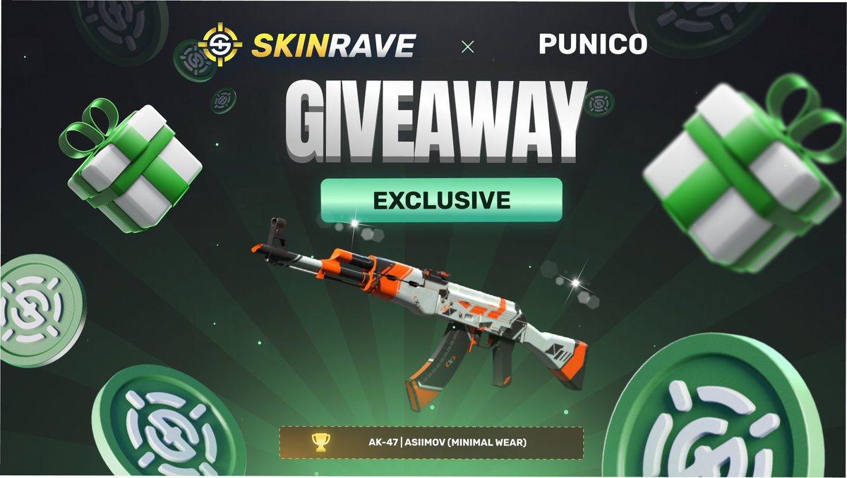 It's time for a 70$ Skin Giveaway!🔥🔥

➡️ Follow me and <a href="/skinravegg/">SkinRave.gg</a> 
➡️ Retweet and Tag 2 Friends
➡️ Like the quoted Post
➡️ Comment under this Post

Giveaway ends in 5 Days!