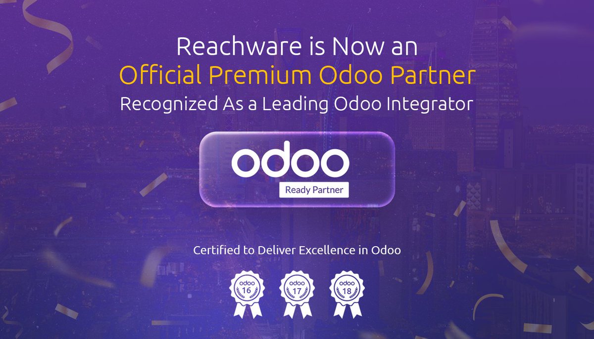 reachware_com's tweet image. Reachware is now officially recognized as a Premium @Odoo Partner!
To build a unified digital ecosystem through seamless integration and intelligent automation.
Contact us for a free Odoo consultation: sales@reachware.com
#Odoo #Business_needs #Reachware #Riyadh