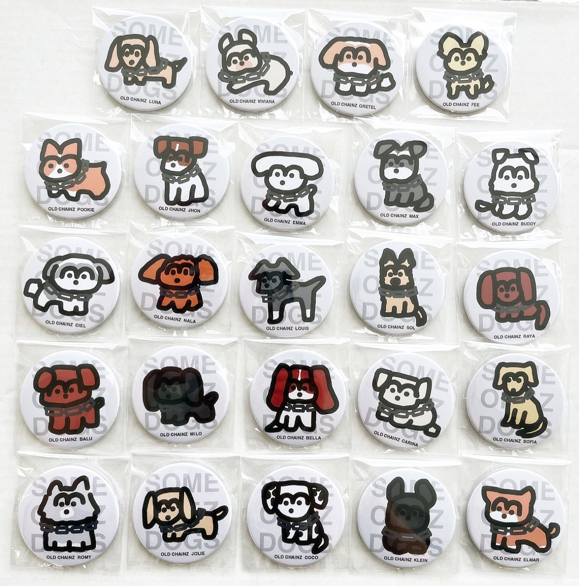 BADGE
SOMEONEZ DOGS
OLD CHAINZ 

新しいDOGSのバッジは下記店舗に入荷しています。

・SOMEONEZ SUZURAN SHOP&amp;OFFICE
・アーツ前橋ミュージアムショップamenbo
・SHOP CAFE Qu

SOMEONEZ SUZURAN SHOP&amp;OFFICE
前橋スズラン新館5階
2025年6/7（土）- 6/29（日）
10:00-19:00  定休日 : 火曜