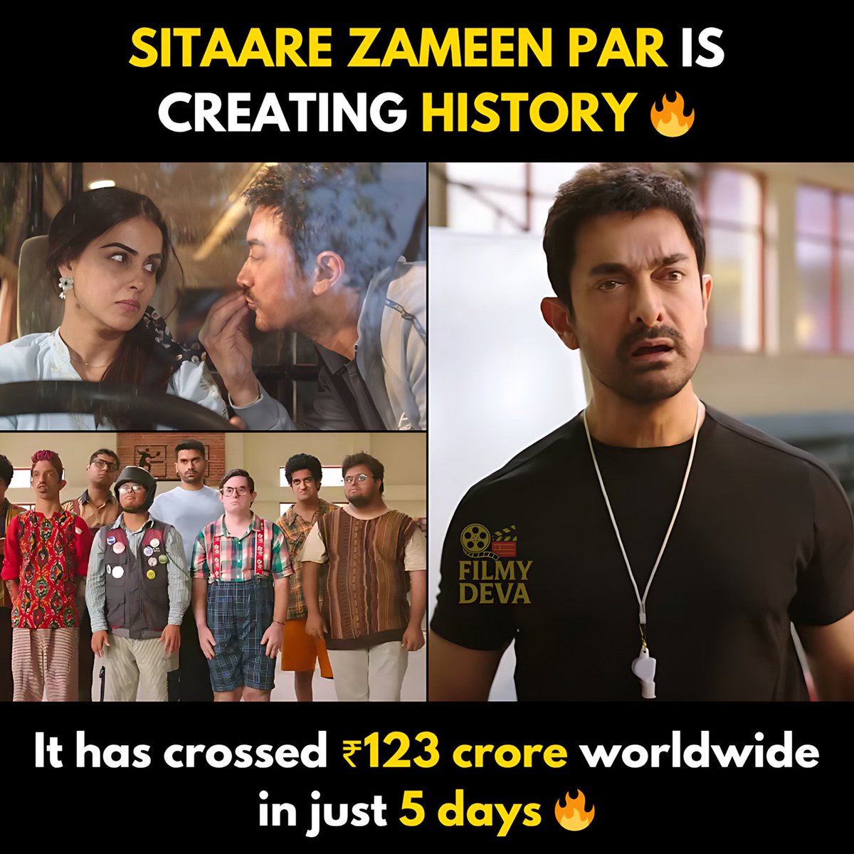 filmydeva's tweet image. Sitaare Zameen Par is ruling hearts and the box office! 🔥

⭐ Follow Filmy Deva for 100% original and entertaining content that you won’t find anywhere else ❤️ 

#SitareZameenPar #ContentIsKing #Bollywood #AamirKhan #filmydeva